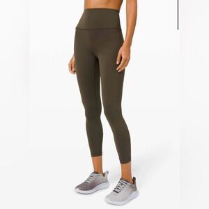 Wunder Train High-Rise Tight 25” size 10 olive green